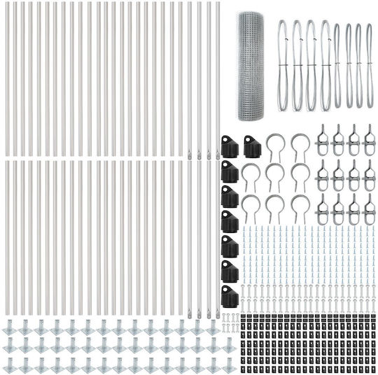 vidaXL Drahtgeflecht Verzinkt Gray 0.5x100m