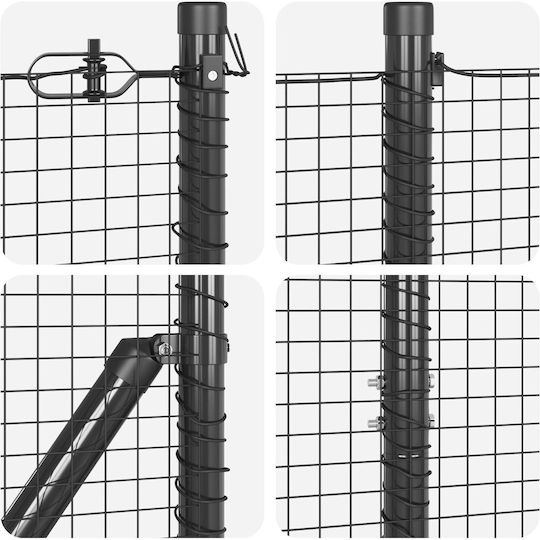 vidaXL Plasă de sârmă Module Gri 1.2x10m