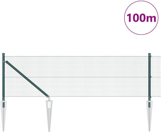 vidaXL Plasă De Sârmă Module Verde 100m