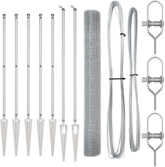 vidaXL Wire Fencing Galvanized Silver 1.2x10m