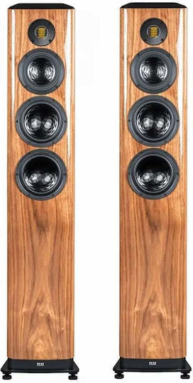 Elac Vela Ζεύγος Ηχείων Hi-Fi Δαπέδου 280W Καρυδιά