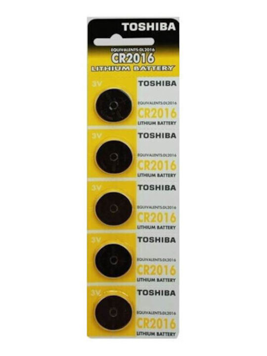 Toshiba Batterien Lithium für Uhren CR2016 3V 5Stück