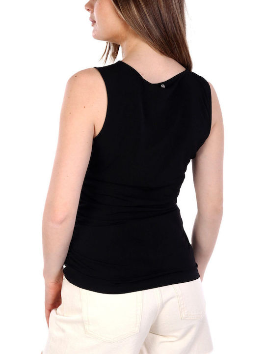 Women's Blouse Drape Black