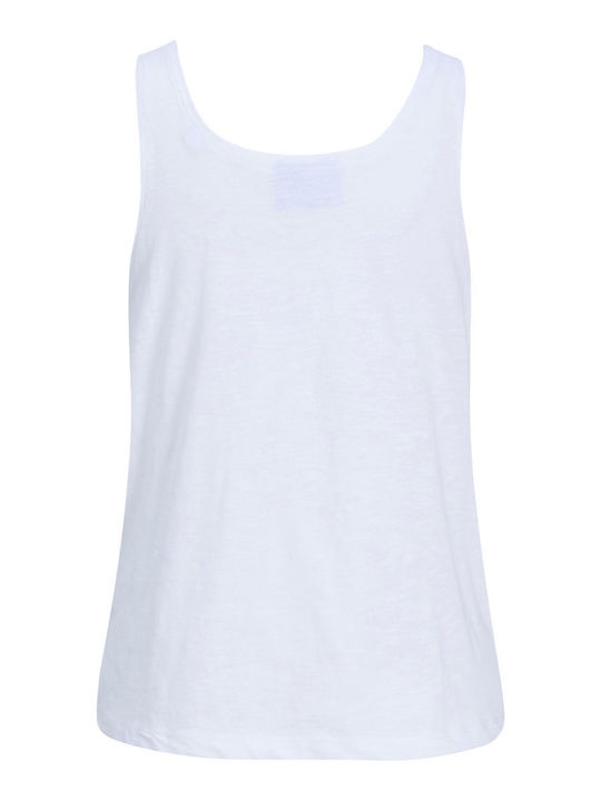 Women's Blouse Cotton Sleeveless White