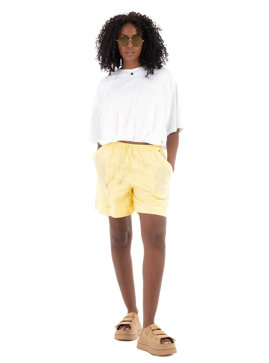 ショートパンツ BOSS Woman Short Yellow 50537924 736 20250617180322_hugo_boss_gynai