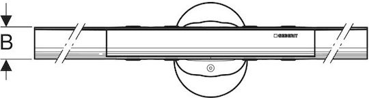 Geberit Cleanline50 Shower Linear Drain 154.446.ks.2 Silver Brushed Matte Inox