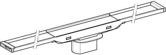 Geberit Cleanline20 Shower Channel 154.451.ks.1 Silver Inox Brushed Matte Silver Chrome Polished