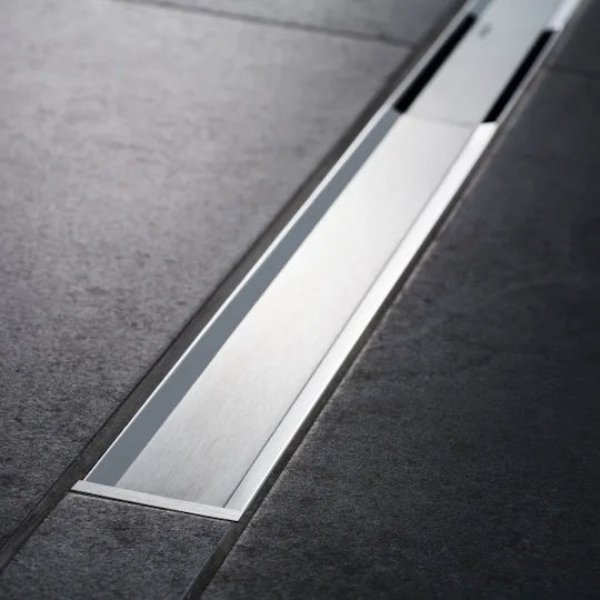 Geberit Cleanline20 Shower Channel 154.451.ks.1 Silver Inox Brushed Matte Silver Chrome Polished