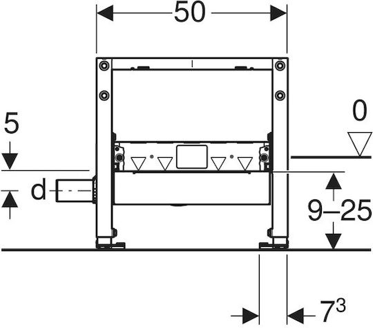 Element de fixare sifon pentru cadă de duș Geberit Duofix 111.591.00.2