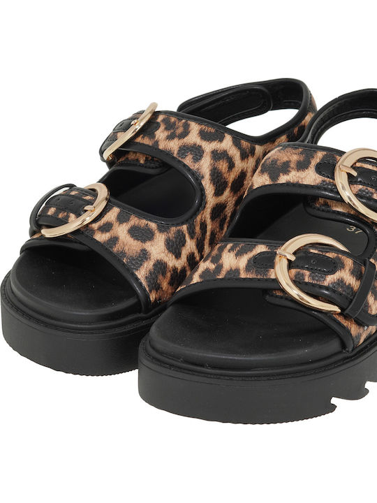 Women's Flat Sandals Flatforms in Black Color