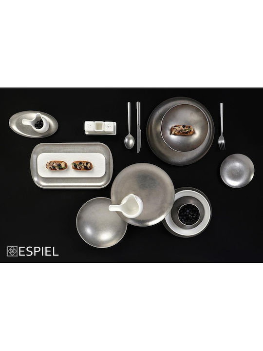 Espiel Snow Πιάτο Ρηχό Inox Ασημί με Διάμετρο 26cm
