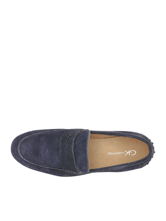 Suede Ανδρικά Loafers σε Μπλε Χρώμα