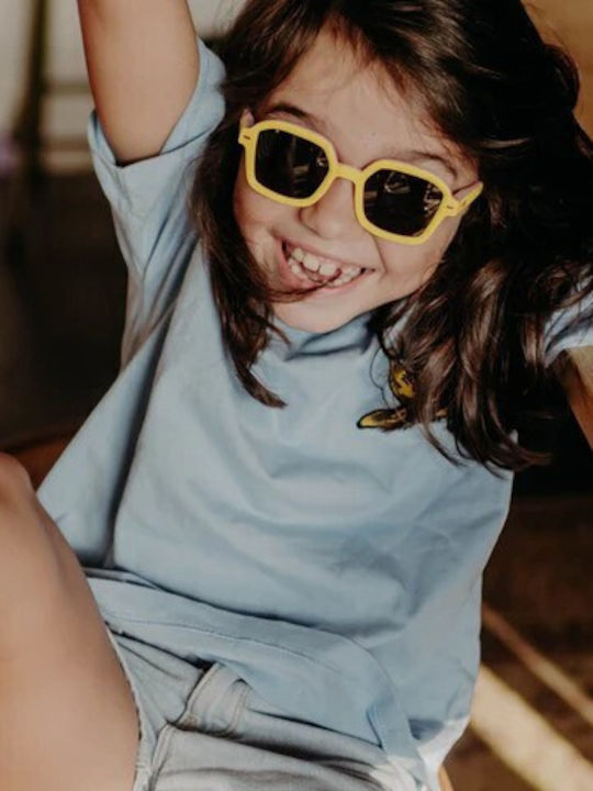 Hello Hossy Kids Sunglasses with Polarized Lenses Yellow for 5-8 Years