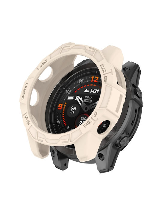 Силиконов Калъф в Бежов цвят за Garmin Epix Pro, Epix Pro Gen 2 42mm, Fenix 7S, 7S Pro
