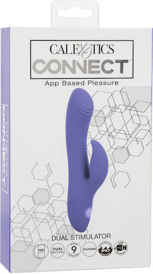 Calexotics Calex Connect Dual Stimulator Clitoral Stimulation G Spot Vibrator 2-in-1 Dual Vibrator App Purple