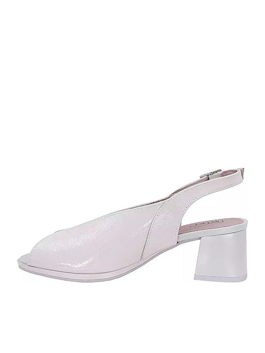 Peep Toe Pantofi cu toc Crema