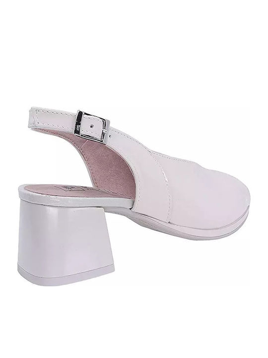 Peep Toe Pantofi cu toc Crema