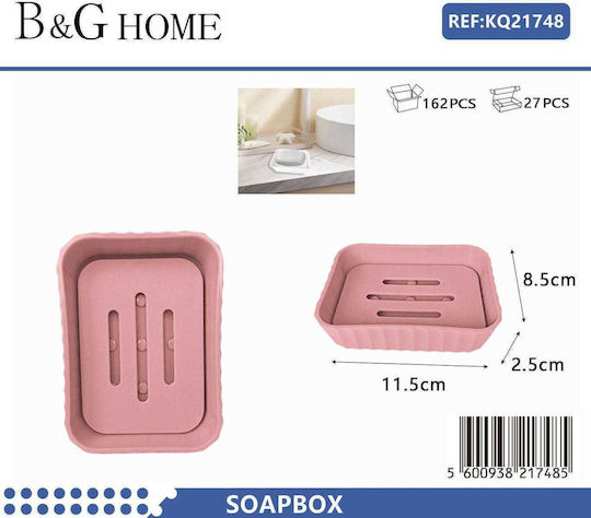 Soap Dish Plastic Pink
