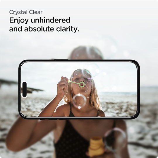 Spigen GLAS.tR ALIGNmaster 0.3mm Vollflächig gehärtetes Glas 2Stück Schwarz (iPhone 15 Pro)