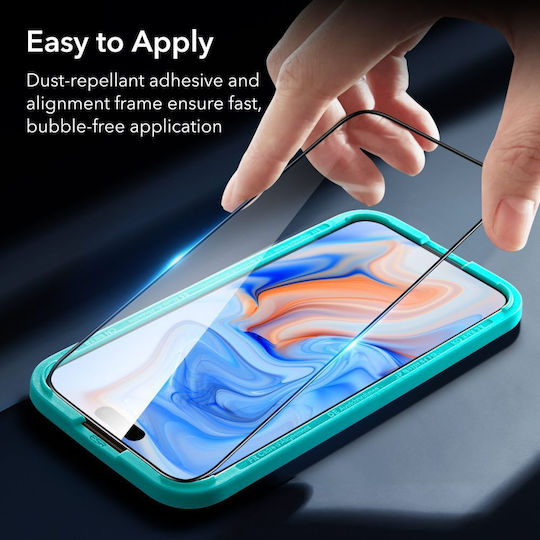ESR Armorite Full Face Tempered Glass Μαύρο (iPhone 15)
