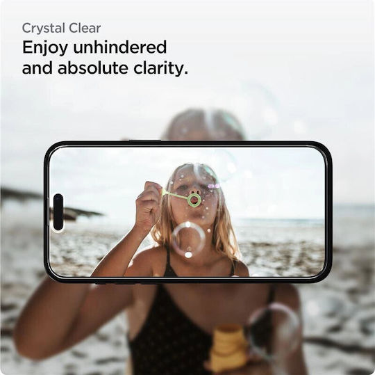 Spigen Glass tR AlignMaster 0.3mm Full Face Tempered Glass 2τμχ Μαύρο (iPhone 15)