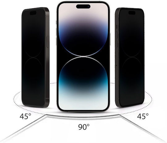 Hofi Anti Spy Glass Pro+ Privacy Full Face Tempered Glass (iPhone 15 Pro)