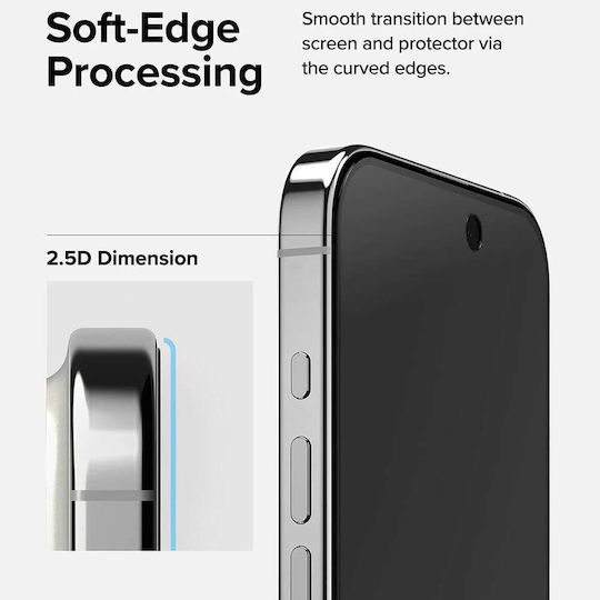 Ringke Privacy Full Face Tempered Glass Μαύρο (iPhone 15 Pro Max)