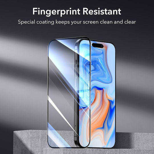 ESR Black Full Face Tempered Glass 2τμχ Μαύρο (iPhone 15 Plus / 16 Plus)