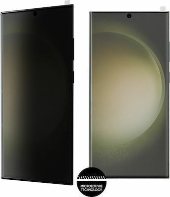 Idol 1991 Antispy Semi Curved 9H 3D 0.3mm Privatsphäre Vollflächig gehärtetes Glas Schwarz (Galaxy S23 Ultra) 8328640
