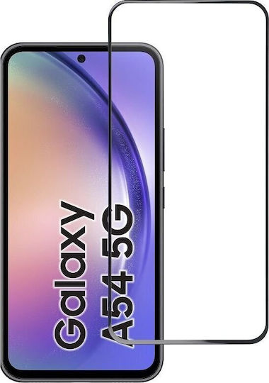 Blue Star Full Glue Full Face Tempered Glass Black (Galaxy A54)