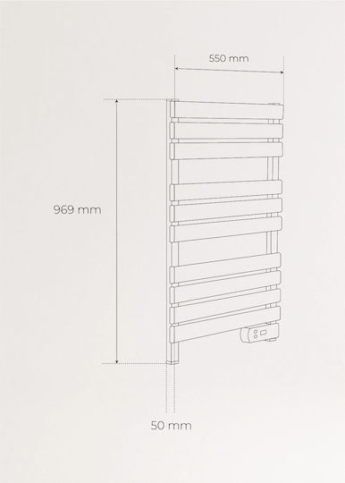 Create Ηλεκτρική Πετσετοκρεμάστρα 500W 96.9x55cm Λευκή