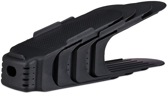 Relaxdays Husă Din Plastic Pentru Depozitarea Pantofilor În Culoare Neagră 12.5x10x25cm 20 Bucăți