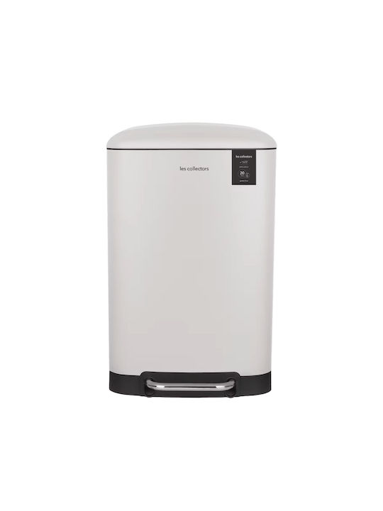 Les Collectors Inox Mülleimer mit Pedal Weiß 20lt
