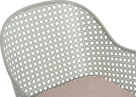 Outdoor-Sessel Aluminium Orego Pistachio-grey 58x55x83εκ.