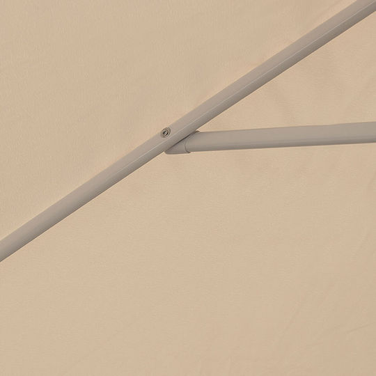 Rundschreiben Garten- und Terrassen-Sonnenschirm Aluminium Ecru Durchmesser 3m