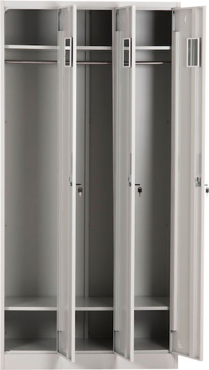Schließfach Altona Metallisch mit Verriegelungsfunktion 90x45x185cm