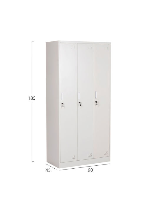 Метален Шкафче Altona с Възможност за Заключване 90x45x185 cm