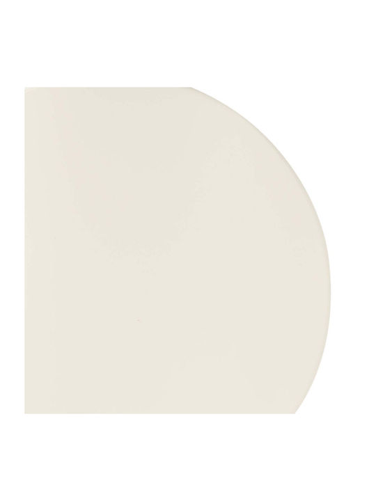 Round Side Coffee Table Chamlo Wooden White W38xL38xH46.5cm