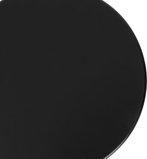 Round Side Coffee Table Chamlo Wooden Black W38xL38xH46.5cm