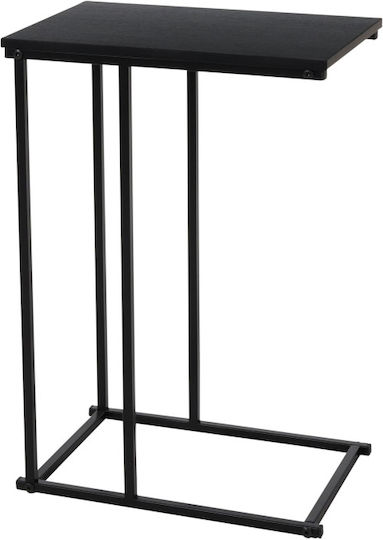 Rechteckig Beistelltisch Metall Black B40xT26xH58cm