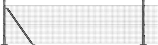 vidaXL Ситова мрежа Подредба Сив 0.6x10м