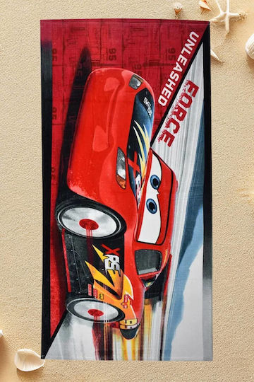 Stamion Cars Παιδική Πετσέτα Θαλάσσης Κόκκινη Disney Cars 140x70εκ.