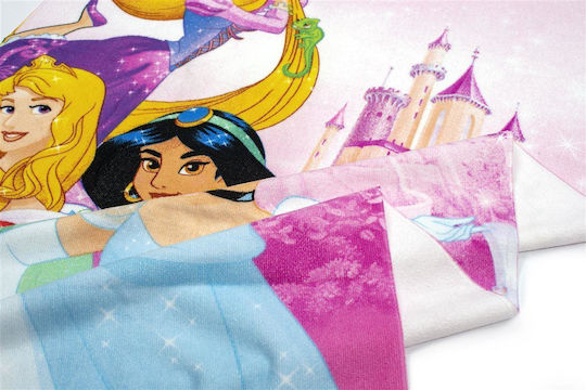 Πετσέτα Θαλάσσης Quick Dry Disney Home Princess 30 70x140 Pink 100% Microfiber