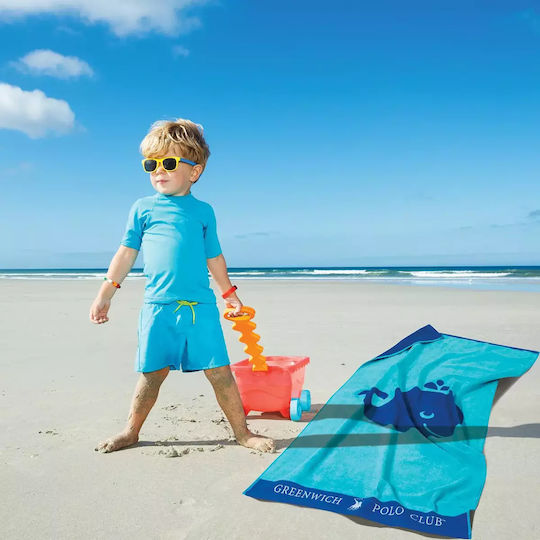 Greenwich Polo Club Kinder-Strandtuch Blau 140x70cm