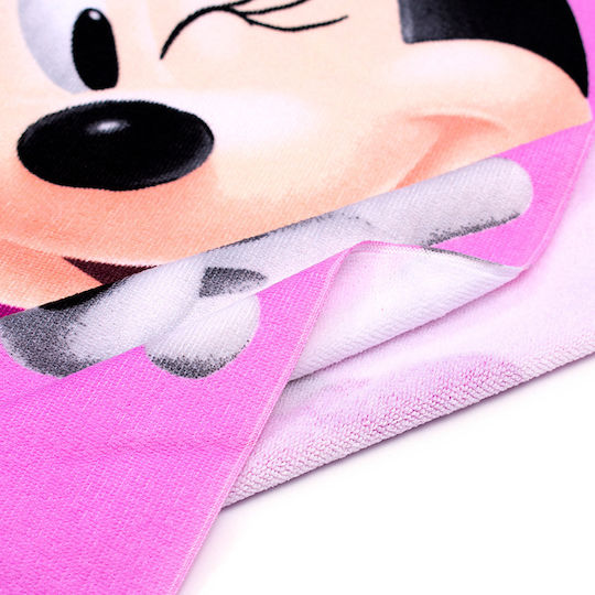 Dimcol Παιδική Πετσέτα Θαλάσσης Ροζ Minnie 140x70εκ.