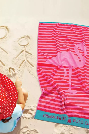 Greenwich Polo Club Kinder-Strandtuch Rosa Flamingo 140x70cm