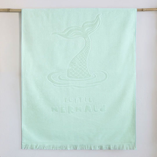 Nima Kids Πετσέτα Θαλάσσης 70x140 Little Mermaid Jacquard Τιρκουάζ