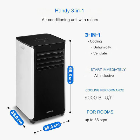 Clatronic CL 3716 Tragbare Klimaanlage 9000 BTU Nur Kühlung