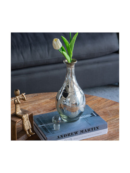 Artekko Διακοσμητικό Βάζο Silber Silver Silber 12.5x12.5x30.5cm 1Stück