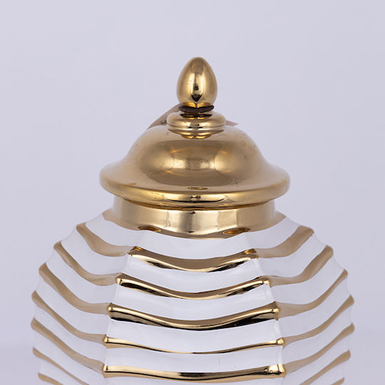Eurolamp Βάζο Κεραμικό Λευκό Φ18.3xΥ30cm